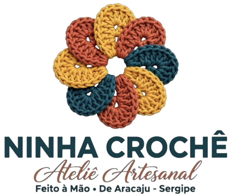 Logo Ninha Crochê, Ateliê Artesanal, feito à mão em Aracaju, Sergipe